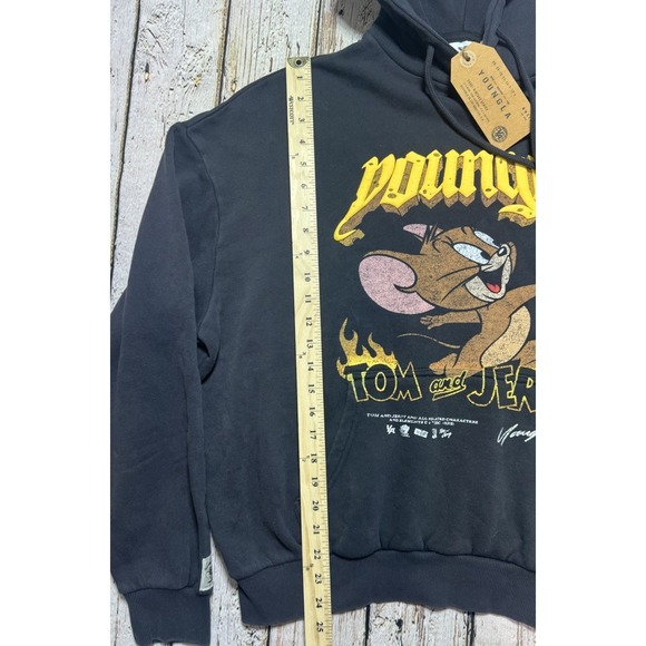 YoungLA #W528 Tom & Jerry Pullover Oversized Hoodie Black Medium SOLD OUT NWT - Picture 8 of 12
